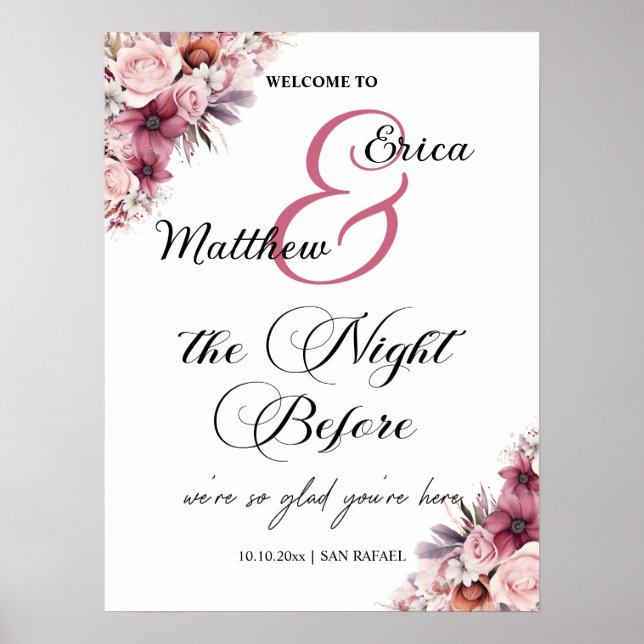 Poster Rose Dusty 'Bienvenue à la veille de la nuit' (Devant)