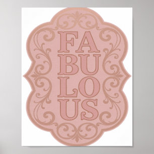Poster Rose Élégant FABULEUX Design Sur Mesure