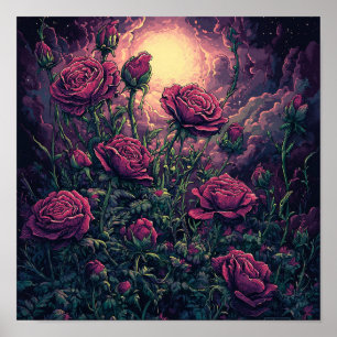 Poster Rose Élégante Art de la Nature Maison Cosy