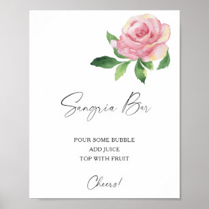 Poster Rose élégante - bar à sangria