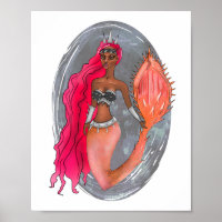 Rose en cuir noir Gold Warrior Princess Mermaid