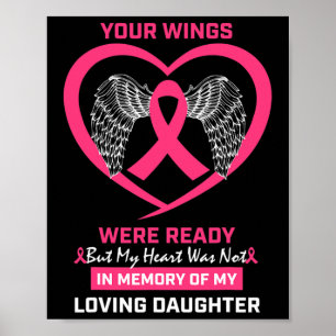 Poster Rose En Mémoire De Ma Fille Aimée Cancer Du Sein