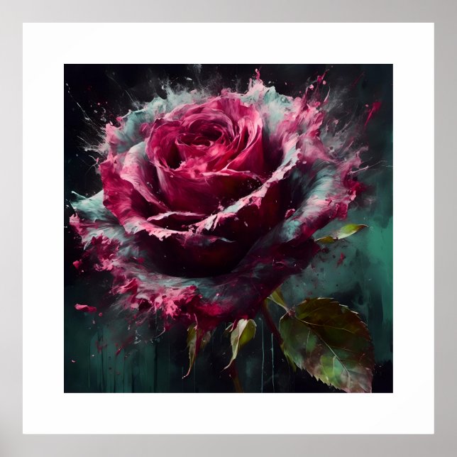 Poster Rose Enigmatic Baccara (Devant)