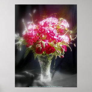 Poster rose et fleur sauvage