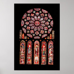 Poster Rose et lancette de la paroi nord