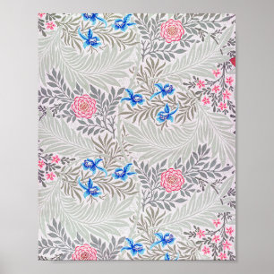 Poster Rose et Larkspur, William Morris