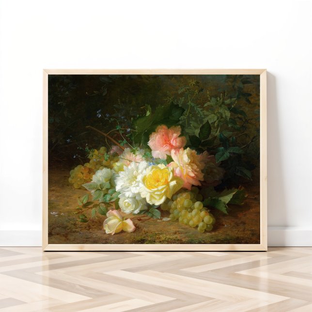 Poster Rose et Raisins, Jules Médard (Créateur téléchargé)
