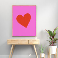 Rose et Rouge Saint Valentin Coeur moderne