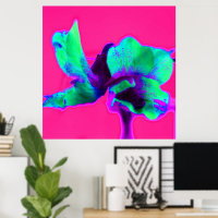 Poster rose et vert clair imprimé