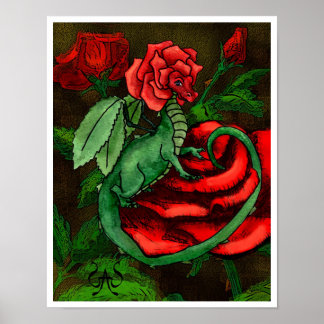 Poster Rose Fairy Dragon
