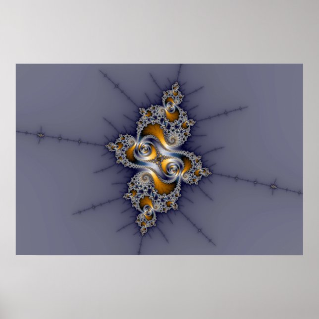 Poster Rose foncé - Mandelbrot Fractal (Devant)