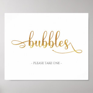 Poster Rose Gold Bubble Envoyer l'affiche - Signal Mariag