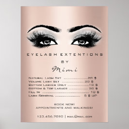 Poster Rose Gold Gris maquillage Yeux Lashes Prix