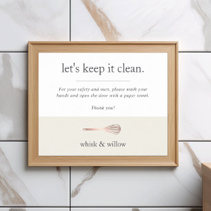 Poster Rose Gold Whisk Boulangerie Vente Salle de bain La