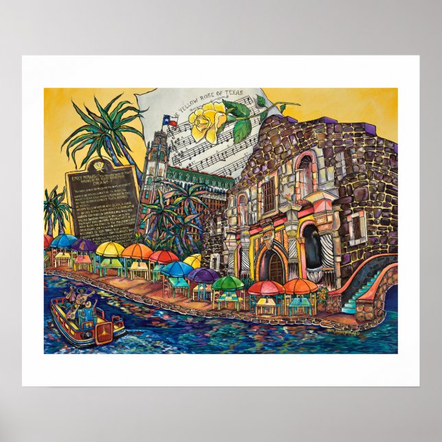 Poster Rose jaune du Texas (Devant)