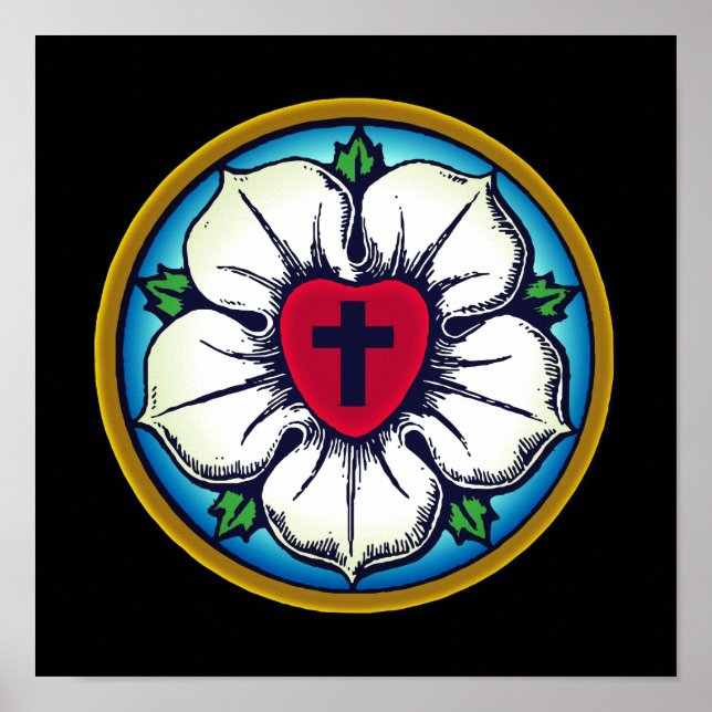 Poster Rose luthérien (Devant)