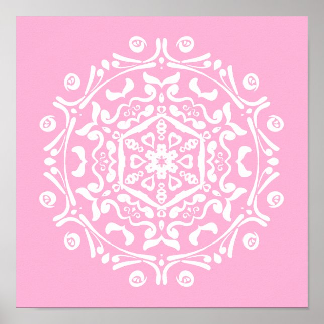 Poster Rose Mandala (Devant)