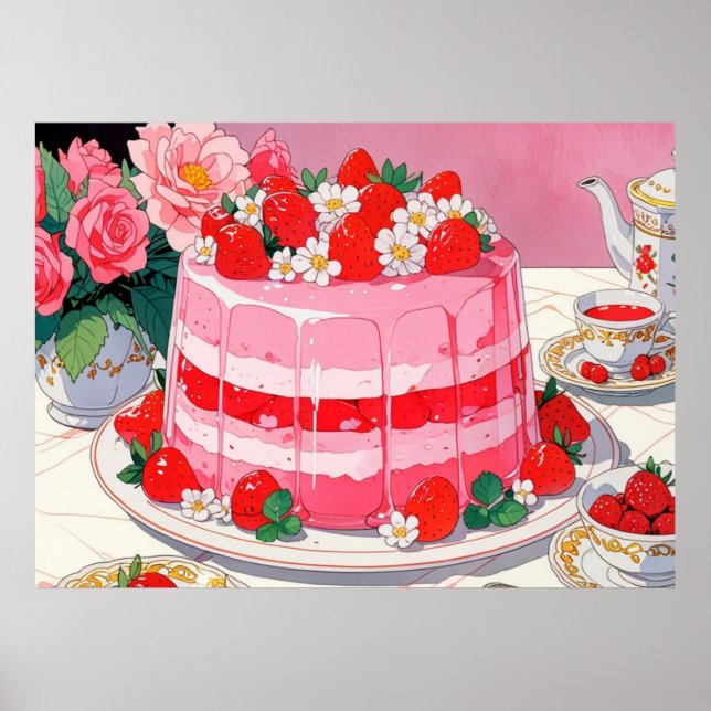 Poster rose mignon (Devant)