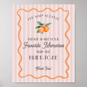 Poster Rose Mignonne Préférée des Souvenirs Mariée