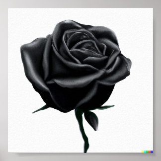 Poster Rose noir