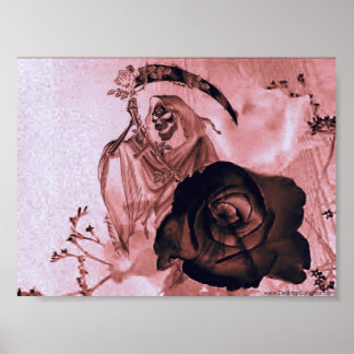 POSTER ROSE NOIR