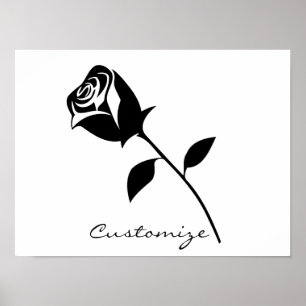 Poster Rose noir Valentine Flower Thunder_Cove