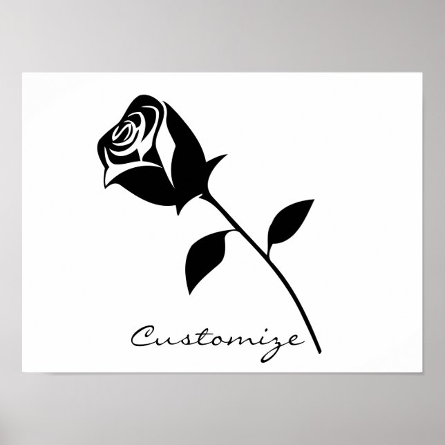 Poster Rose noir Valentine Flower Thunder_Cove (Devant)