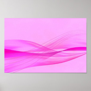 Poster rose On Pink Waves