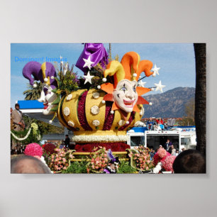 Poster Rose Parade Pasadena, images dominantes de