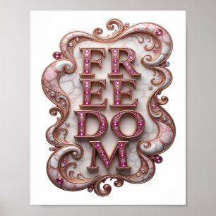 Poster Rose piquant LIBERTÉ