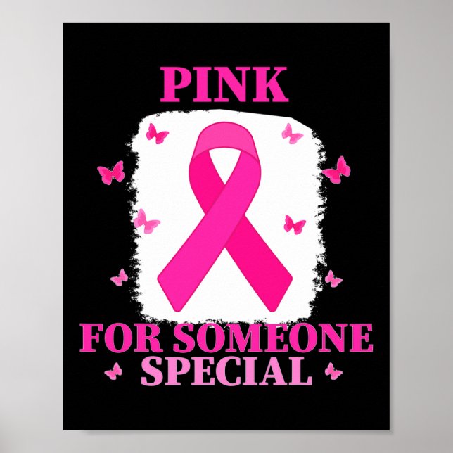 Poster Rose pour quelqu'un spécial cancer du sein World C (Devant)