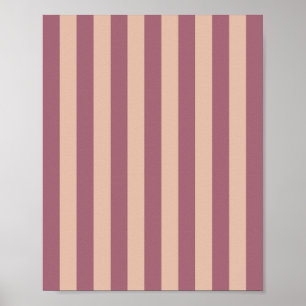 Poster Rose poussiéreux rayé