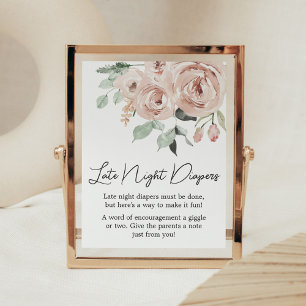 Poster Rose Poussiéreux Rose C'est une fille Couches de n