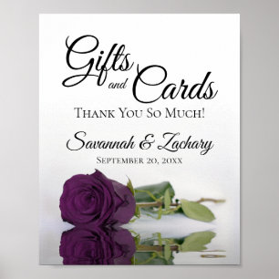 Poster Rose prune classe Gifts & Cartes Panneau de mariag