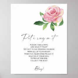 Poster Rose - ressort mettre une bague sur le jeu