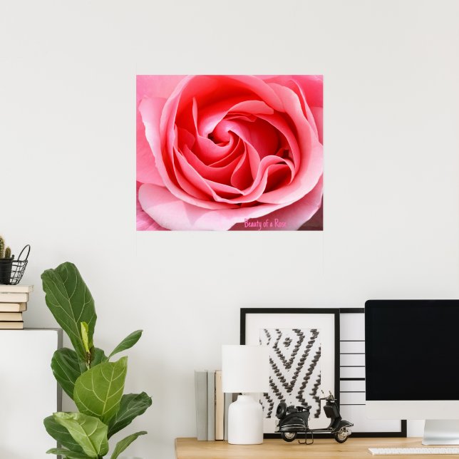 Poster Rose Rose Blossom Imprimer Beauté d'un Rose (Bureau à domicile)