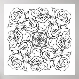 Poster Rose Rose Roses Vous Couleur Floral