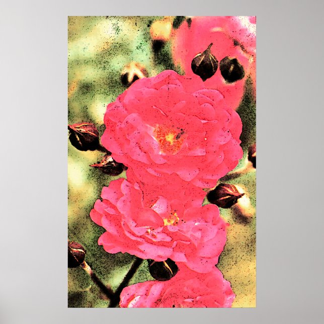 Poster rose Roses - Photo numérique Floral Art (Devant)