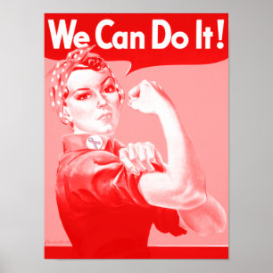 Poster Rose Rosie le Riveter "Nous pouvons le faire !" Af