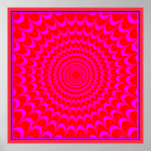 Poster Rose rouge en métissage