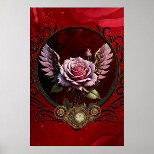 Poster Rose Steampunk