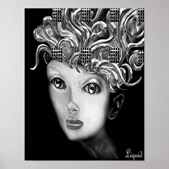 Poster Rose sur toile (Devant)