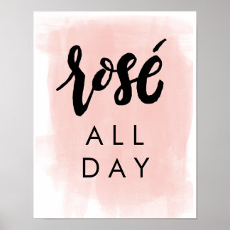 Poster Rosé Toute La Journée