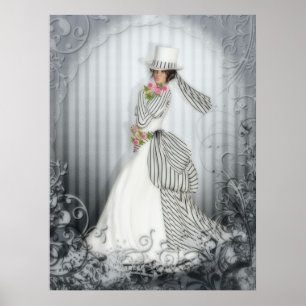 Poster Rose victorien