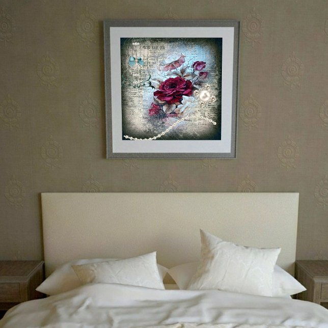 Poster Rose victorien Ephemera (Créateur téléchargé)