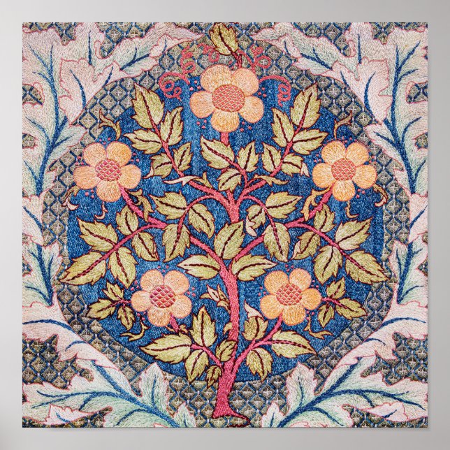 Poster Rose Wreath, William Morris (Devant)