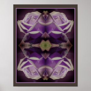 Poster Rosebud pourpre Abstrait