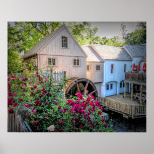 Poster Roses à Plimoth Grist Mill