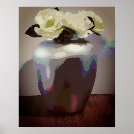 Poster Roses blanches