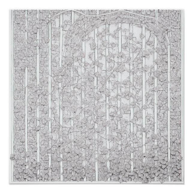 Poster Roses blanches E (Devant)